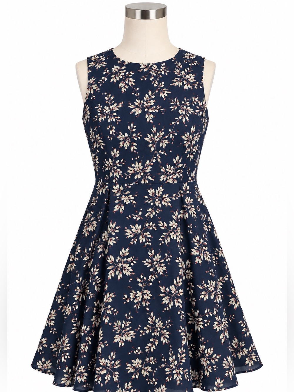 Collective Concepts Dress Womens‎ 2X Stitch Fix  Blue Printed Sleeveless Keyhole